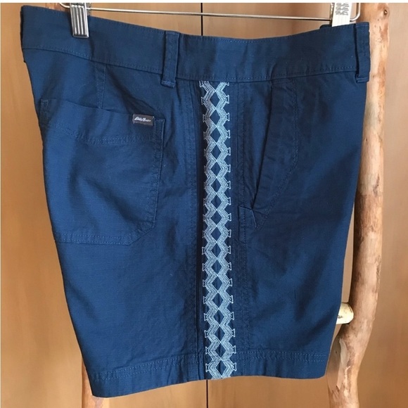 Eddie Bauer navy ripstop juniper shorts 16 - Picture 1 of 9